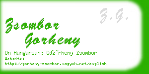 zsombor gorheny business card